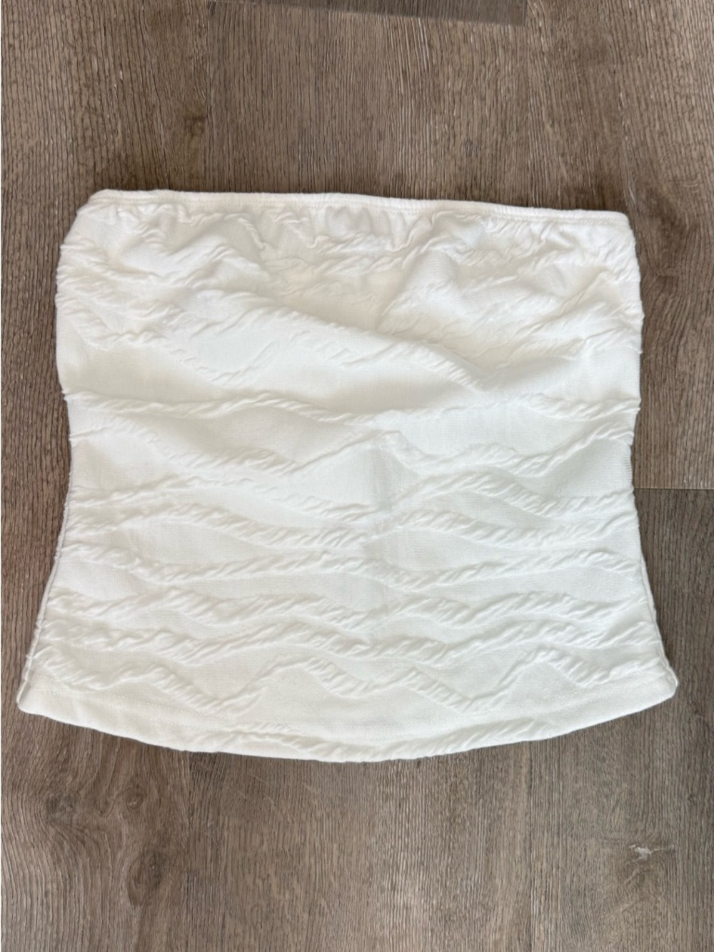 SHEIN White Ribbed Strapless Tube Top